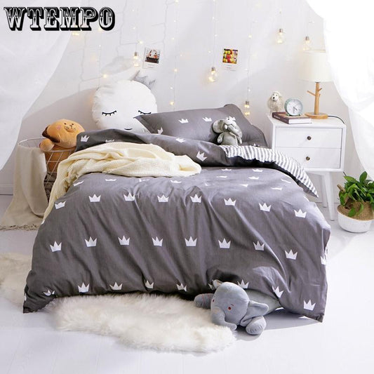 Bed Flat Sheet 100% Cotton Bedding Set Duvet Cover Pillowcase Quilt Cover Bedclothes