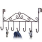 2 Pieces Door Hook Hanger Bedroom Bathroom European Style Coat Rack Door Hanging Bag Door Back Wrought Iron Clothes Hanger Wall Hangering