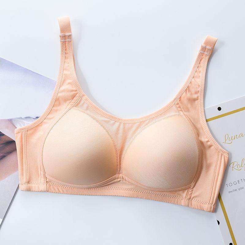 No Steel Ring Tube Top Bra Ladies Thin Cotton Vest Gather Underwear Breathable Large Size Bra Anti-glare and Anti-sagging Large Size Underwear