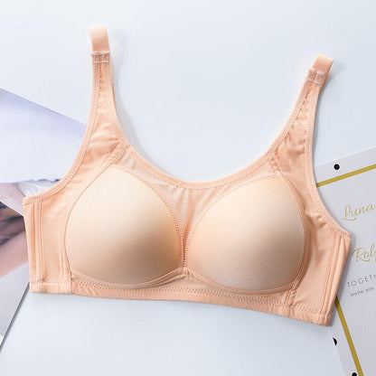No Steel Ring Tube Top Bra Ladies Thin Cotton Vest Gather Underwear Breathable Large Size Bra Anti-glare and Anti-sagging Large Size Underwear