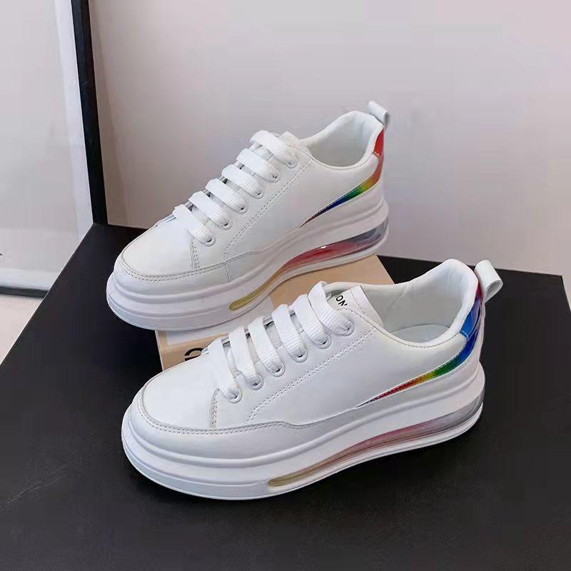 Women's Small White Shoes Casual Sports Shoes Air Cushion Thick-soled Height-increasing Shoes Spring and Autumn Student Shoes