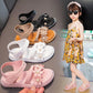 Sandals Girls Kids Sandals Princess Sweet Flower Children Summer Beach ShoesBrand New Soft Sweet Floral with Pearl