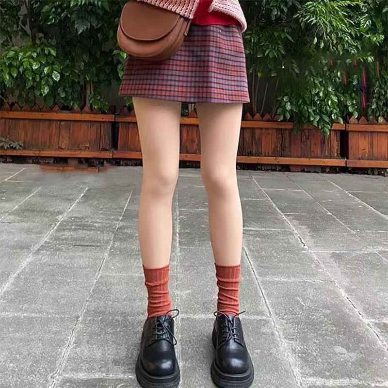 Light Leg Artifact Spring  Autumn and Winter Thick Anti-hook Silk Pantyhose Leggings Thickened Plus Velvet Flesh-colored Silk Stockings Women