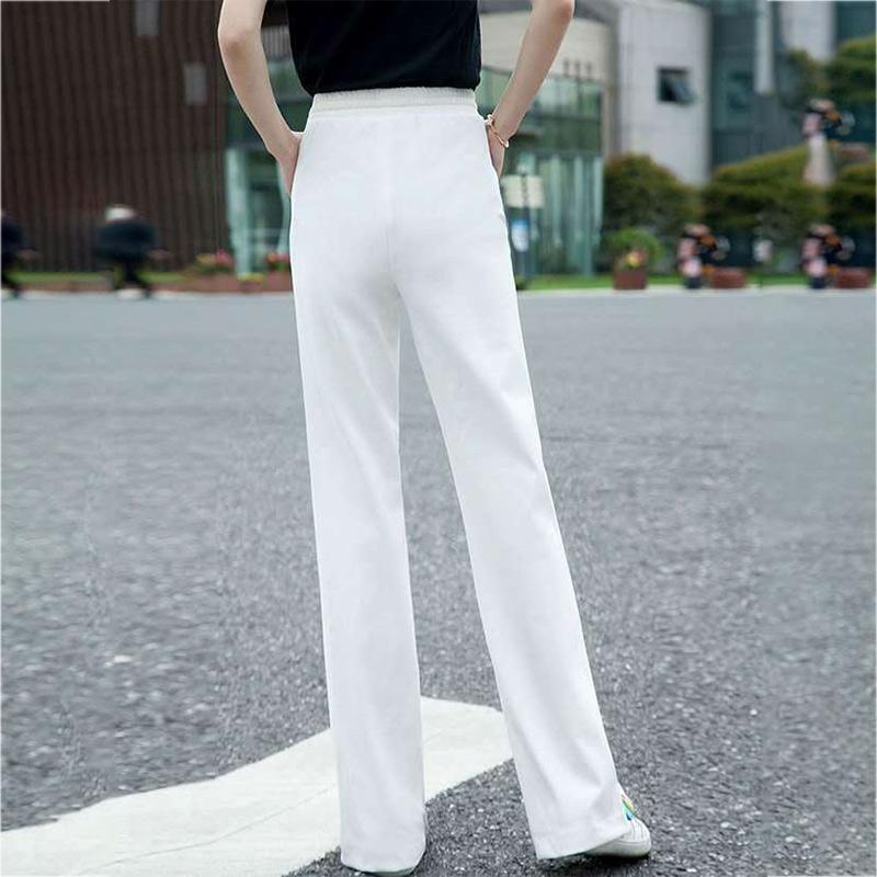 Drape Casual Sports Pants Women's Spring and Summer Thin Section High Waist Slim Straight-leg Pants Korean Loose Wide-leg Pants