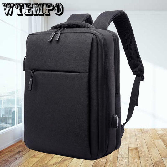 Business Backpack Men Laptop Backpacks Waterproof Male Bags USB Charging Back Pack Notebook Black
