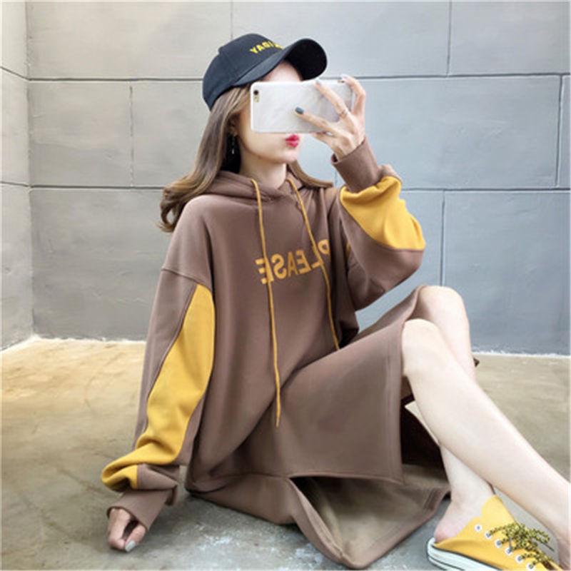 Mid-length Plus Size Maternity Sweater Thickened Long-sleeved Dress Women's Autumn and Winter Jacket