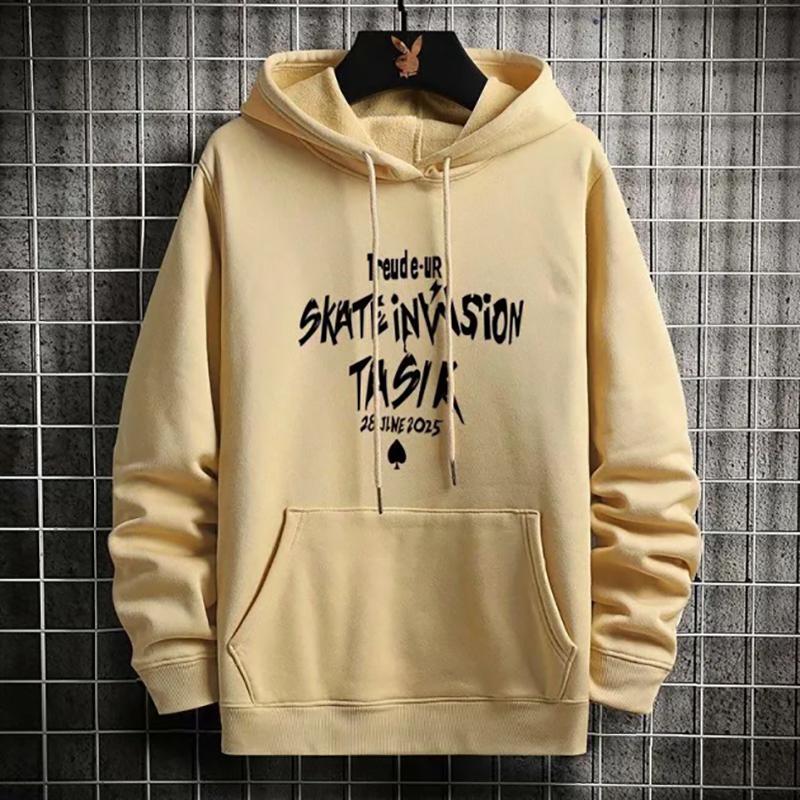 Fleece Sweater Men's Autumn and Winter Sweaters Hooded Loose All-match Pullover Knitted Sweatshirts