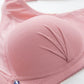 Female Vest Thin Mold Cup Anti-glare No Steel Ring Large Size Side Gathering Soft Cotton Comfortable Breathable Fashion Pendant Simple Natural Bra