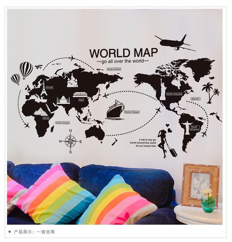 Wall sticker bedroom room dormitory office wall wall paper ornament creative