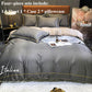 European-style Solid Color Double-sided Ice Silk Four-piece Bed Supplies Silk Slide Diet Water Wash Silk Sheets Were Set of Homes Set