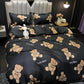 Home Textile American Fashion Leopard Print Bedding Double Quilt Cover Sheet Dormitory Four-piece Set