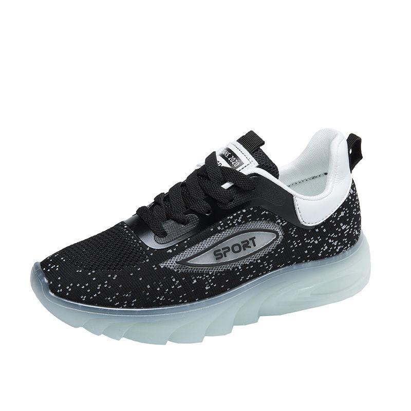 Flying Woven Coconut Sneakers Women's Breathable Mesh All-match Net Celebrity Casual Dad Running Shoes