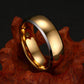 8MM Men Jewelry Tungsten Carbide Ring Wedding Band - Gold Color