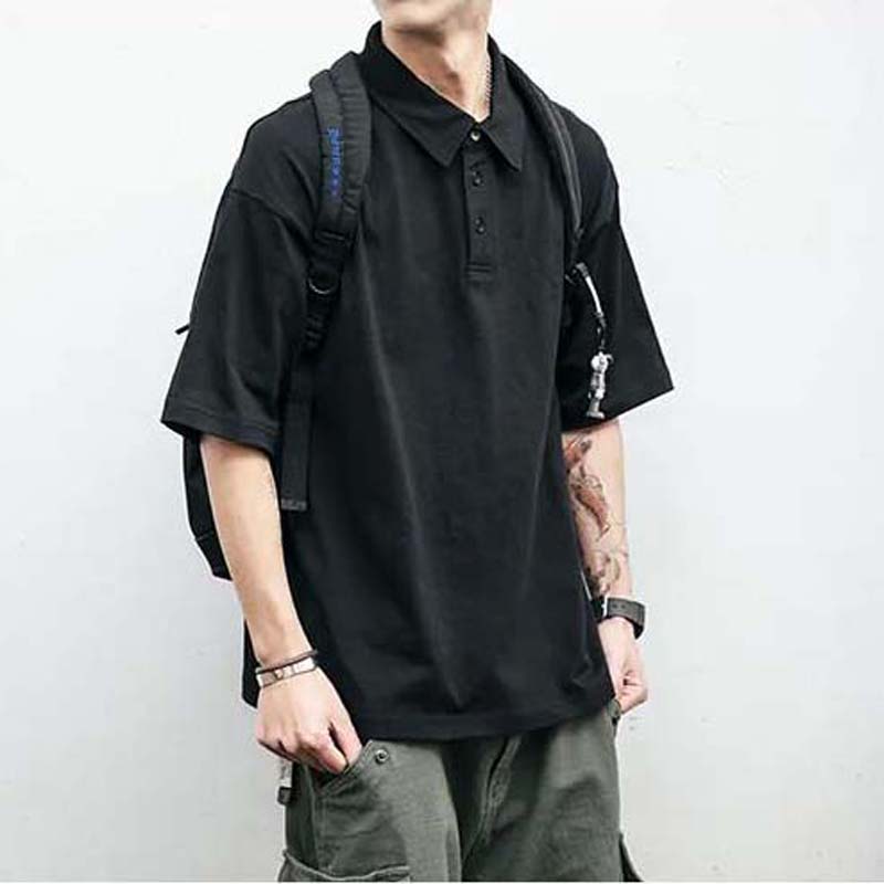 Men's Collar Short Sleeve T-Shirt Loose Half Sleeve Summer POLO Shirt Men's Top