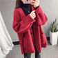 Winter Sweater Cardigans Women V Neck Open Stitch Loose Sweater Jacket Cheap Clothes Lady Knit Coat