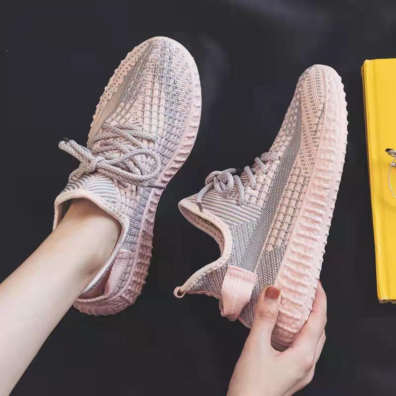 Women's Summer Mesh Breathable Sneakers Women's Korean Casual Running Shoes Mesh Shoes