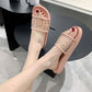 Slippers Women's Summer Wear Fashion Transparent with Bath Non-slip Female Students Flat-bottomed Home Slippers The Shoes Are One Size Smaller