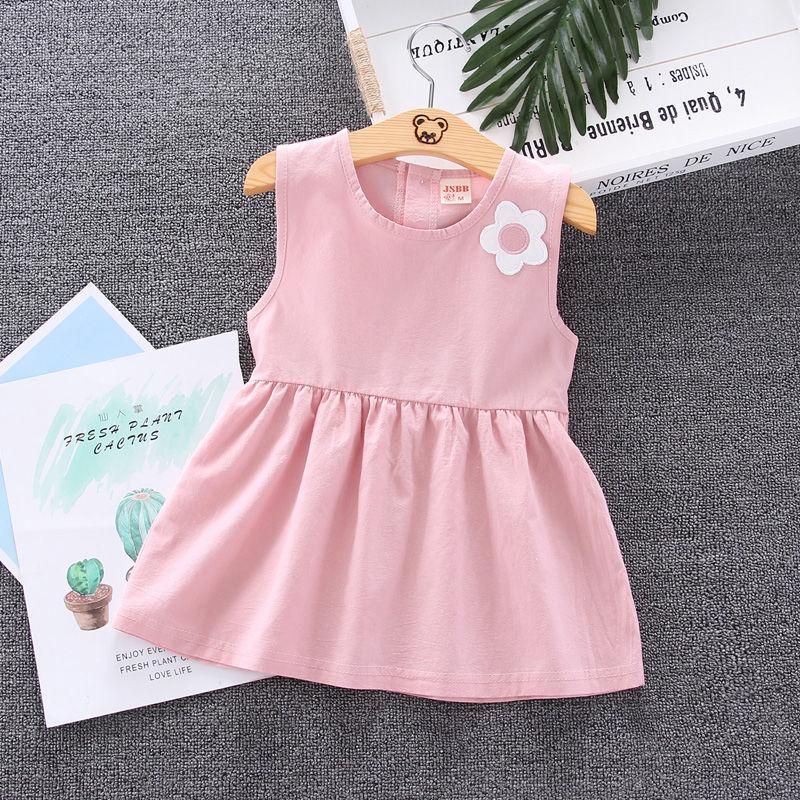 Girls' Cotton Skirt Summer Girls' Princess Skirt Children's Sleeveless Dress Baby Summer 1-4 Years Old