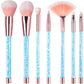 7 Pcs Unicorn Glitter Diamond Crystal Handle Makeup Brushes Set Powder Foundation Eyebrow Face Brush
