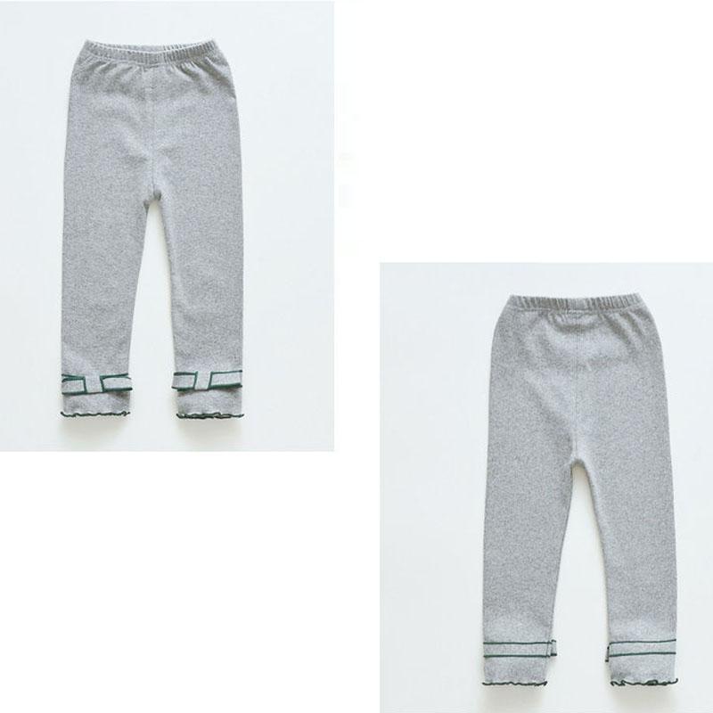 Girls' Leggings Spring and Autumn All-match Outer Wear Trousers Casual Pants Solid Color Slim Stretch Pants Foot Pants