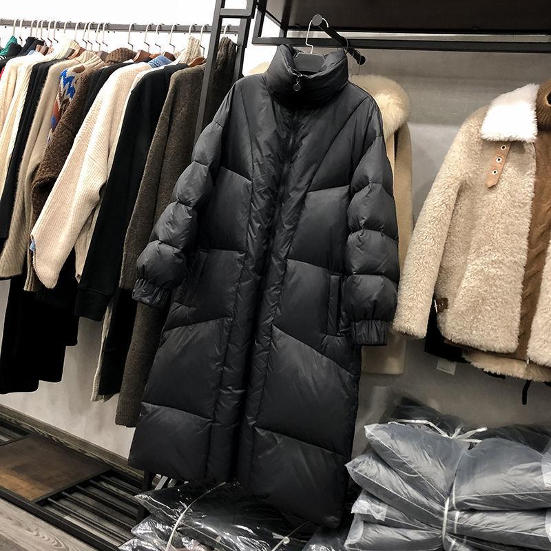 Winter Mid-length Thick Black Down Jacket Korean Version Loose Down Jacket Women Plus Size Fashion Warm Jacket Trend