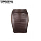 Women Sexy Black PU Leather Pencil Bodycon High Waist Mini Short Skirt