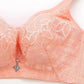 40-44CD Thin Sexy Lace Breathable Skin-Friendly No Steel Ring Bra Gathered Anti-sagging Receiving Secondary Breast Ladies Underwear Bra