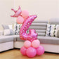 Pink Blue Foil Balloons Numbers 1 2 3 4 5 6 7 8 9 Pattern Birthday Party Decorations