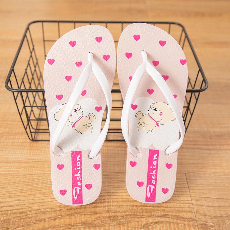WTEMPO Flip-flop Female Summer Fashion Wear Cute Cartoon Non-slip Bathroom Flat Beach Slippers