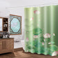 Chinese Bathroom Waterproof Shower Curtain Cloth Toilet Curtain Shower Free Perforated Hanging Curtain Shower Curtain Partition Curtain