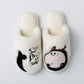 Autumn and Winter Warm Cotton Slippers Cute Pattern Flat Shoes Kitchen Bedroom Leisure Essential
