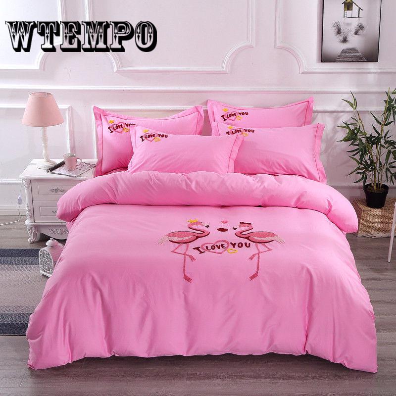 Comfortable Nude Sleeping Bedroom Bedding Set Summer Ice Silk Bed Four Sets of European Silk
