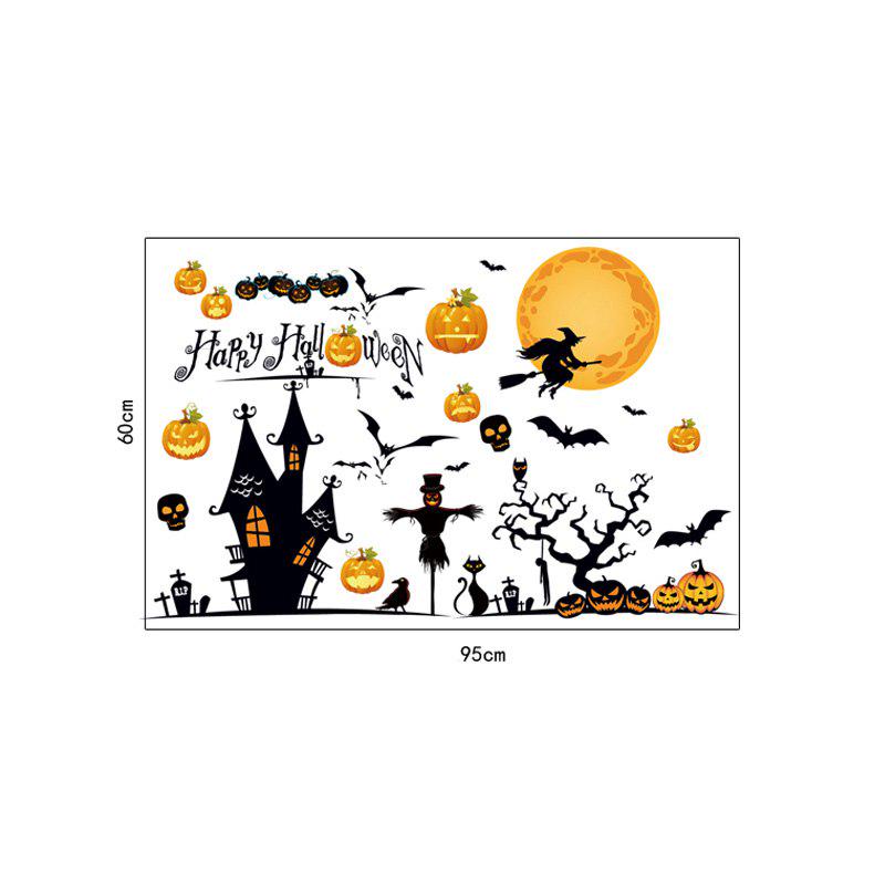 [sticker ]Diy Halloween Wall Sticker Decor For Party Supplies Removable Jack -O -Lantern Behemoth I