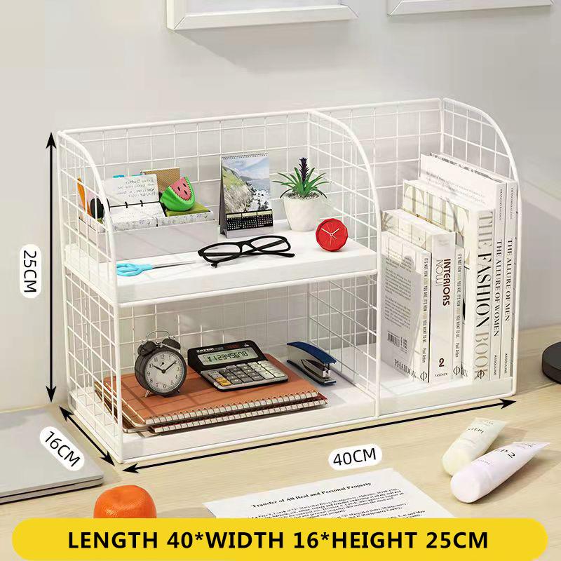 Desk Bookshelf Storage Rack Clutter Storage Rack Office File Storage Rack Children's Desk Hierarchical Bookshelf Snack Storage Rack Organizer