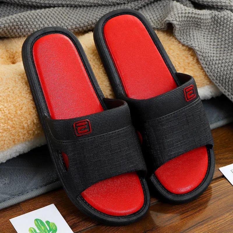 Men's Plus Size Slippers Summer Outdoor Thick Bottom Beach Slippers Home Bathroom Non-slip Slippers