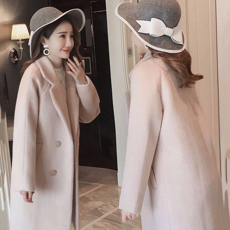Wool Coat for Women Winter Warm Cotton-padded Coat Long Overcoat Casual Wool Jacket Female Outwear