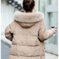 Women's Mid-length Down Jacket Thicker Artificial Large Fur Collar Loose New Ladies Long Down Jacket