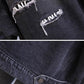 Loose Hooded Denim Jacket Women's Spring and Autumn Models with Broken Holes Embroidered Thin Black Jacket Top Trend