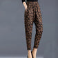 Spring Autumn and Summer Look Thin All-match Harem Pants Cropped Carrot Pants Leopard Print Pants