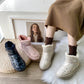 Snow Boots Autumn and Winter Students All-match Short Boots Plus Velvet Warm Cotton Shoes Casual Shoes