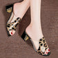 Women's Summer Mid-heel Non-slip Slippers Thick Heel Outer Sandals