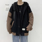 Fleece Sweater Hooded Cardigan Coat Warm Top Clothes Loose Autumn and Winter Couples Coat Comfortable and Breathable