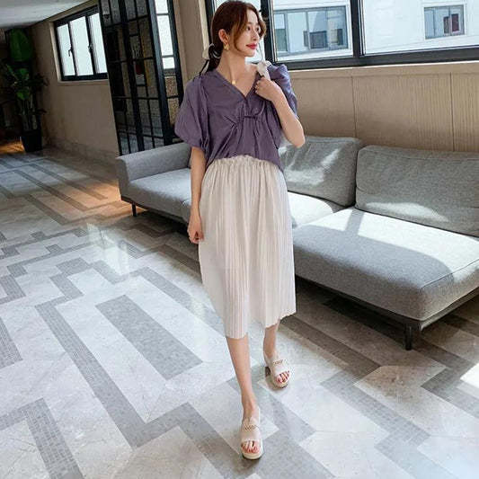 7cm High-heel Sandals and Slippers Slope-heel Ladies Slippers Thick-soled Non-slip Leather Mother Shoes Beach Shoes Casual Shoes Outdoor Slippers