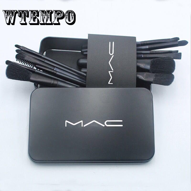 12Pcs Professional Eyes Makeup Brushes Set Wood Handle Eyeliner Blending Powder Smudge Brush