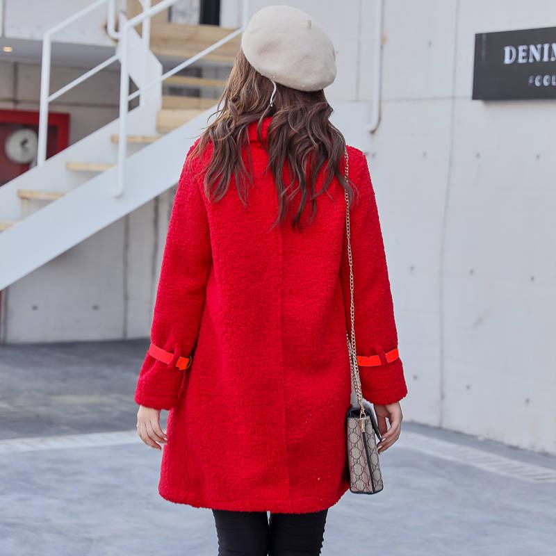 Women Coat Autumn Winter Faux Fur Jacket Coat Women Plush Overcoat 2019 Office Ladies Long Sleeve