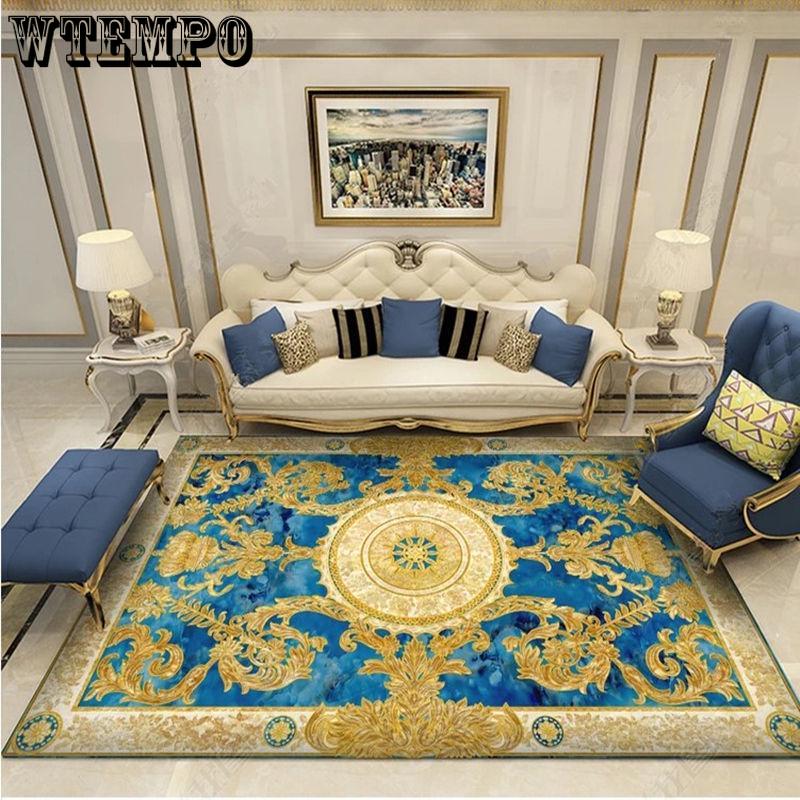Modern Soft Persian Carpet for Living Room Non-slip European Style Carpet for Bedroom Rugs Parlor