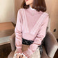 Half High Neck Sweater Women Korean Style Design Sense Autumn and Winter Slim Sweater Long Sleeve Bottoming Outer Top