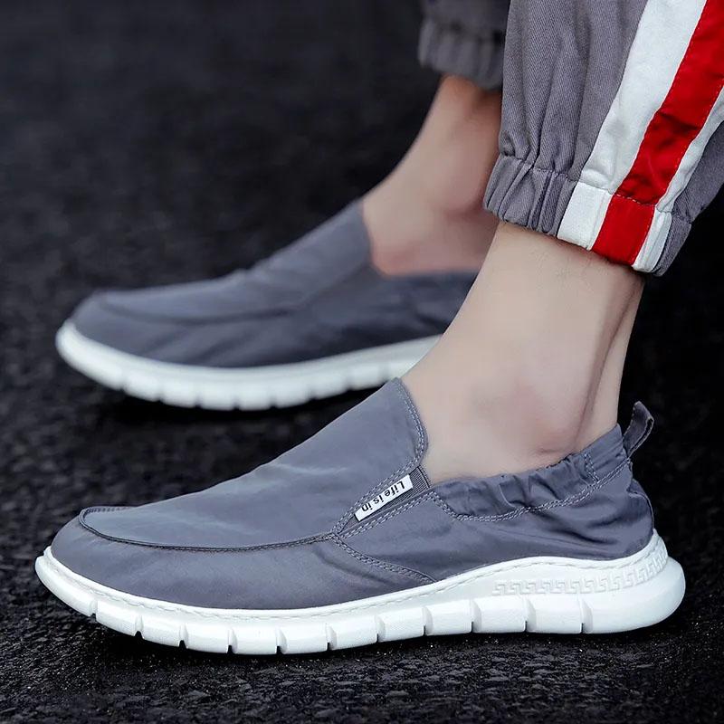 Old Beijing Cloth Shoes Men's Spring Breathable Slip-on Shoes Work Shoes Casual Shoes Skate Shoes Comfortable Sneakers Dad Shoes