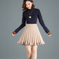 Autumn and Winter Ladies Fashion Warm Umbrella Skirt Knitted Skirt Short Skirt Ruffled High Waist Tutu Skirt Bottoming Woolen Skirt