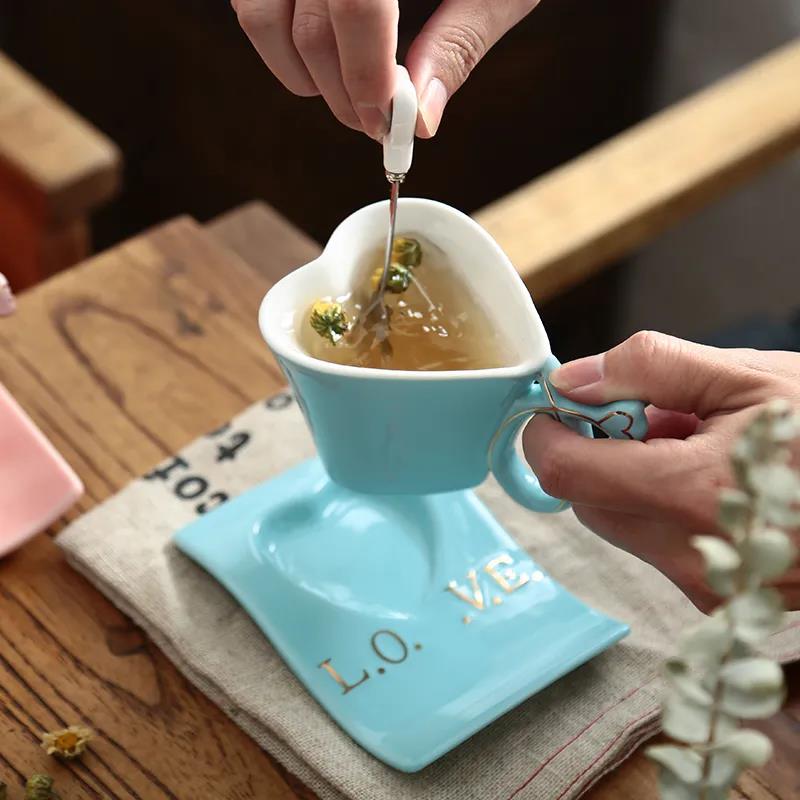 Cup Ceramic Coffee Cup Couple Cup Set Pair Birthday Wedding Gift 180ml